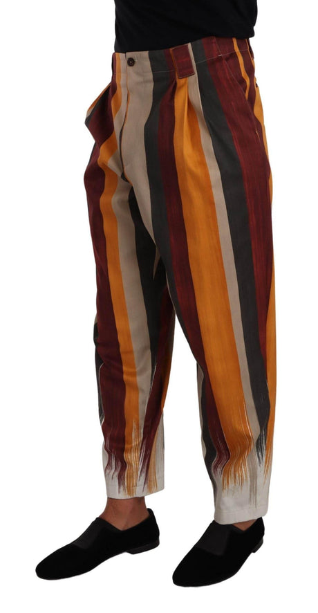 Dolce & Gabbana Elegant Striped Skinny Trousers - Hilstor