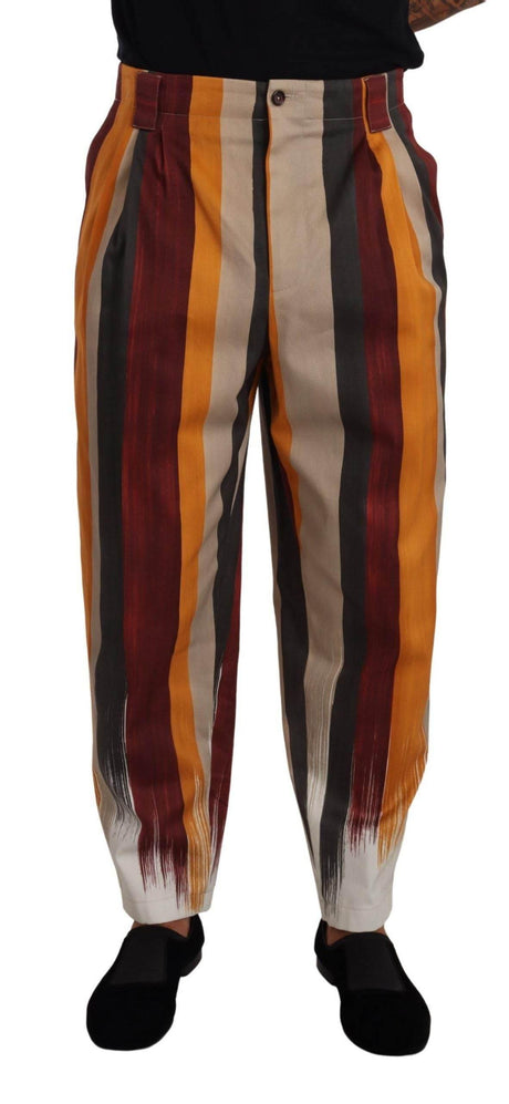 Dolce & Gabbana Elegant Striped Skinny Trousers - Hilstor