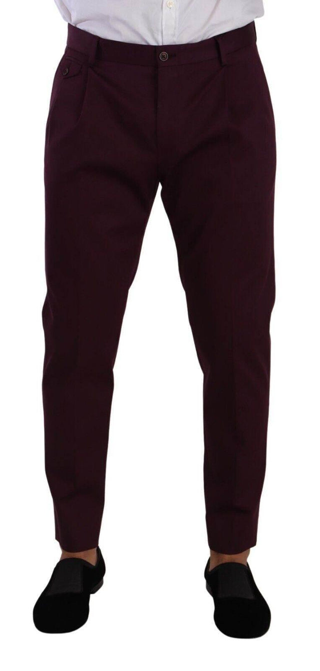 Dolce & Gabbana Elegant Purple Chinos for the Modern Man - Hilstor