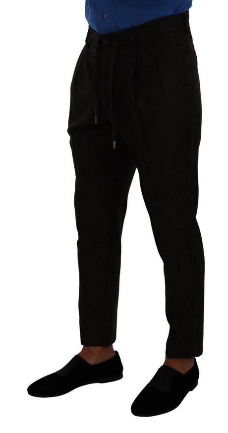Dolce & Gabbana Bordeaux Wool Men Skinny Trouser Pants - Hilstor