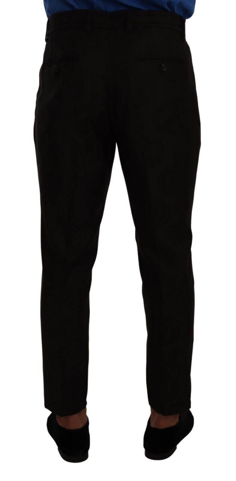 Dolce & Gabbana Bordeaux Wool Men Skinny Trouser Pants - Hilstor