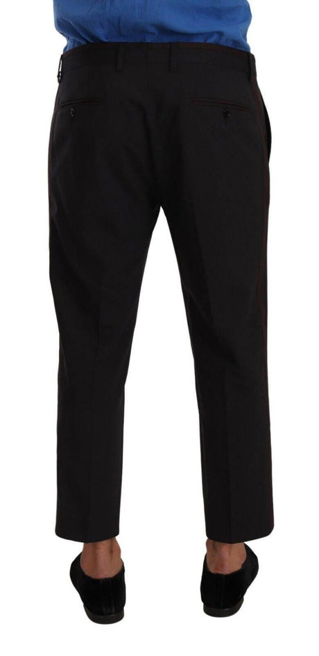 Dolce & Gabbana Gray Bordeaux Wool Trouser Dress Pants - Hilstor