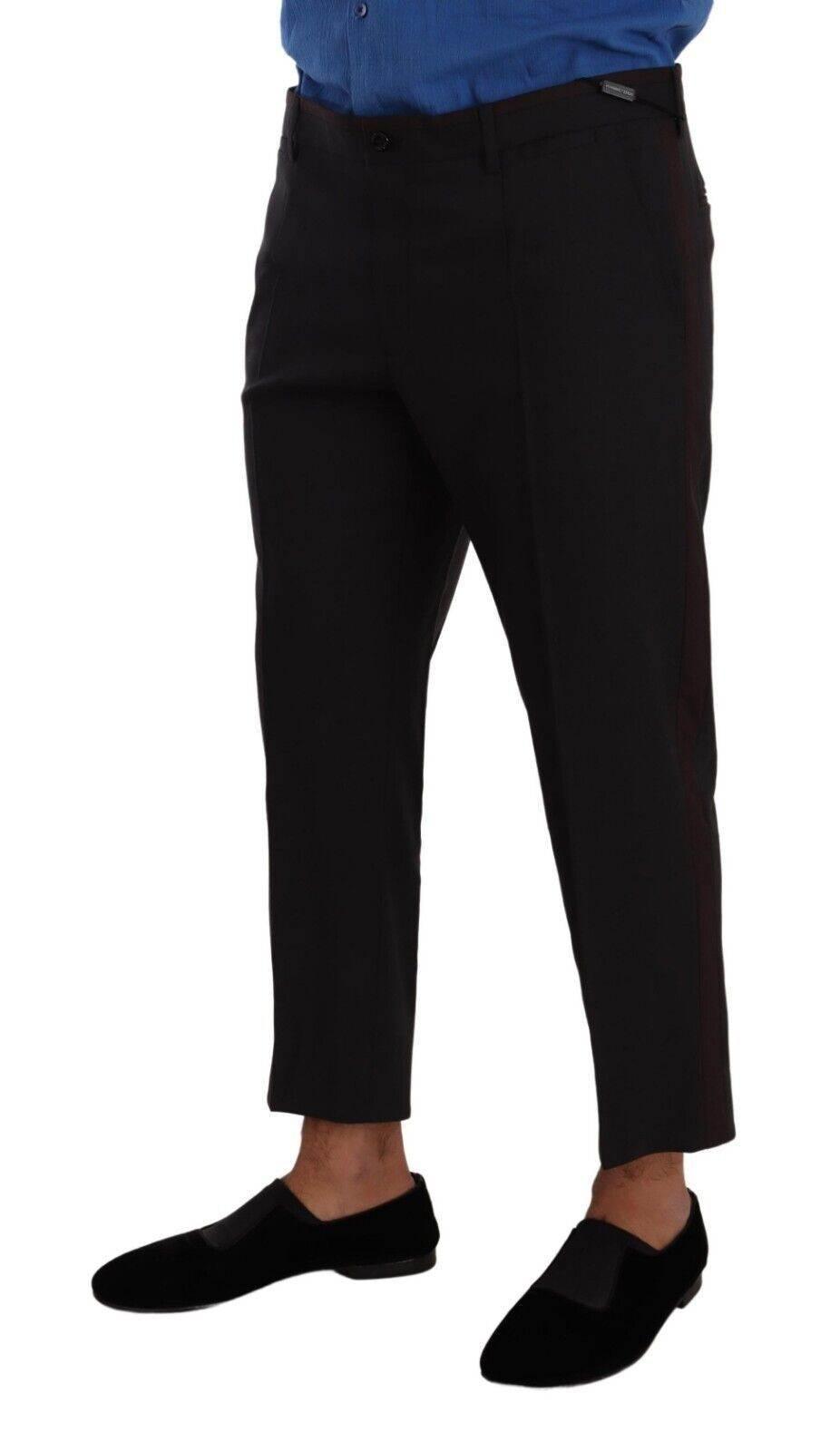 Dolce & Gabbana Gray Bordeaux Wool Trouser Dress Pants - Hilstor