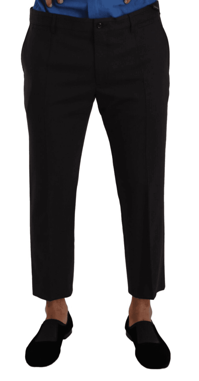 Dolce & Gabbana Gray Bordeaux Wool Trouser Dress Pants - Hilstor