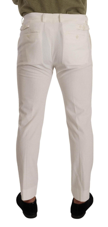 Dolce & Gabbana Elegant Slim Fit Cotton Trousers - Hilstor