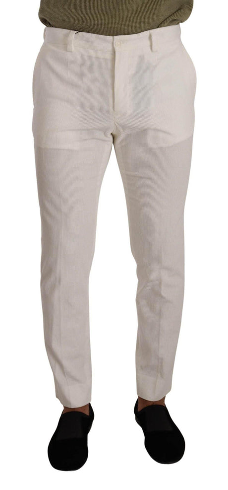 Dolce & Gabbana Elegant Slim Fit Cotton Trousers - Hilstor