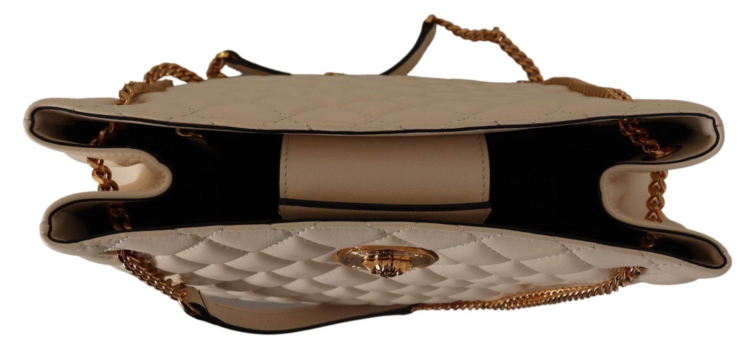 Versace Elegant Quilted Nappa Leather Tote - Hilstor
