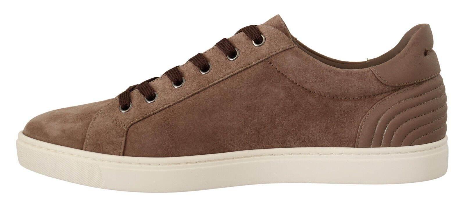 Dolce & Gabbana Elegant Brown Leather Sneakers for Men - Hilstor