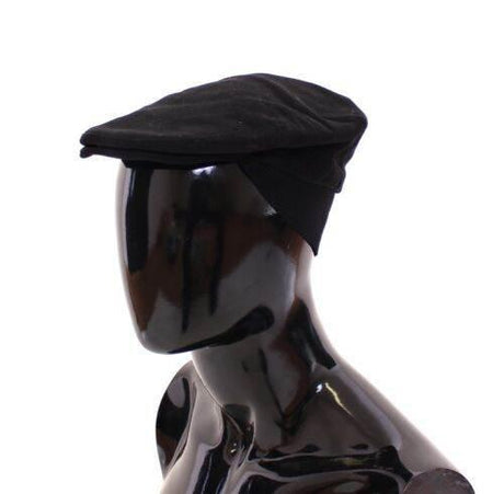 Dolce & Gabbana Sleek Black Newsboy Cap - Hilstor