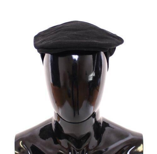 Dolce & Gabbana Sleek Black Newsboy Cap - Hilstor