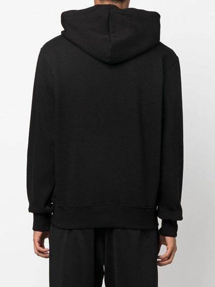 Versace Jeans Chic Black Hooded Sweatshirt - Hilstor