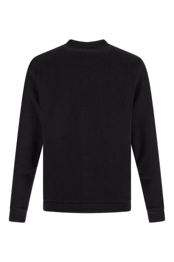 Hugo Boss Elegant Black Cotton Round Neck Sweatshirt - Hilstor