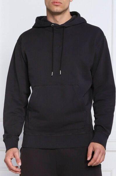 Hugo Boss Elegant Dark Blue Cotton Hooded Sweatshirt - Hilstor