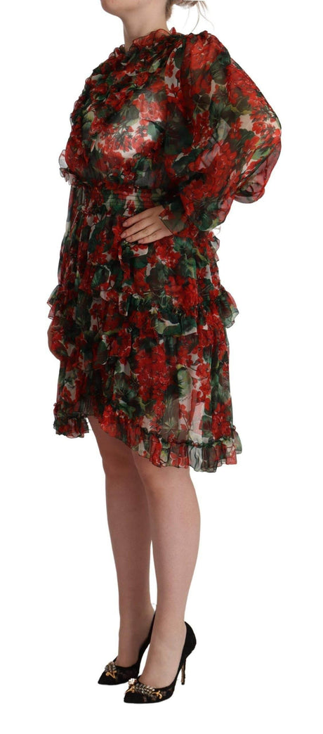 Dolce & Gabbana Floral Silk Mini Knee High Dress - Hilstor