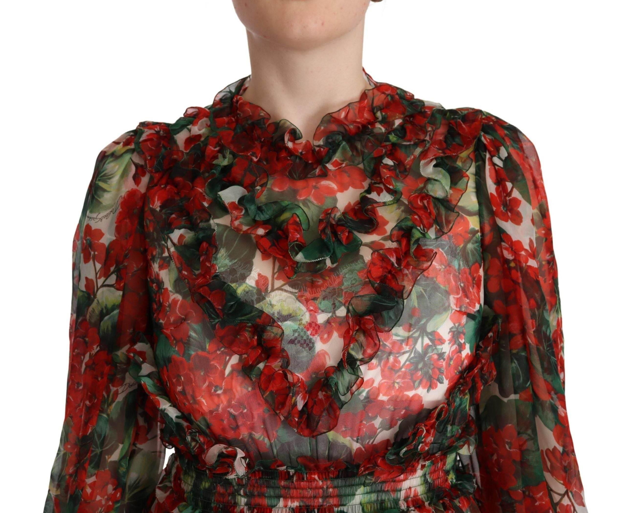 Dolce & Gabbana Floral Silk Mini Knee High Dress - Hilstor