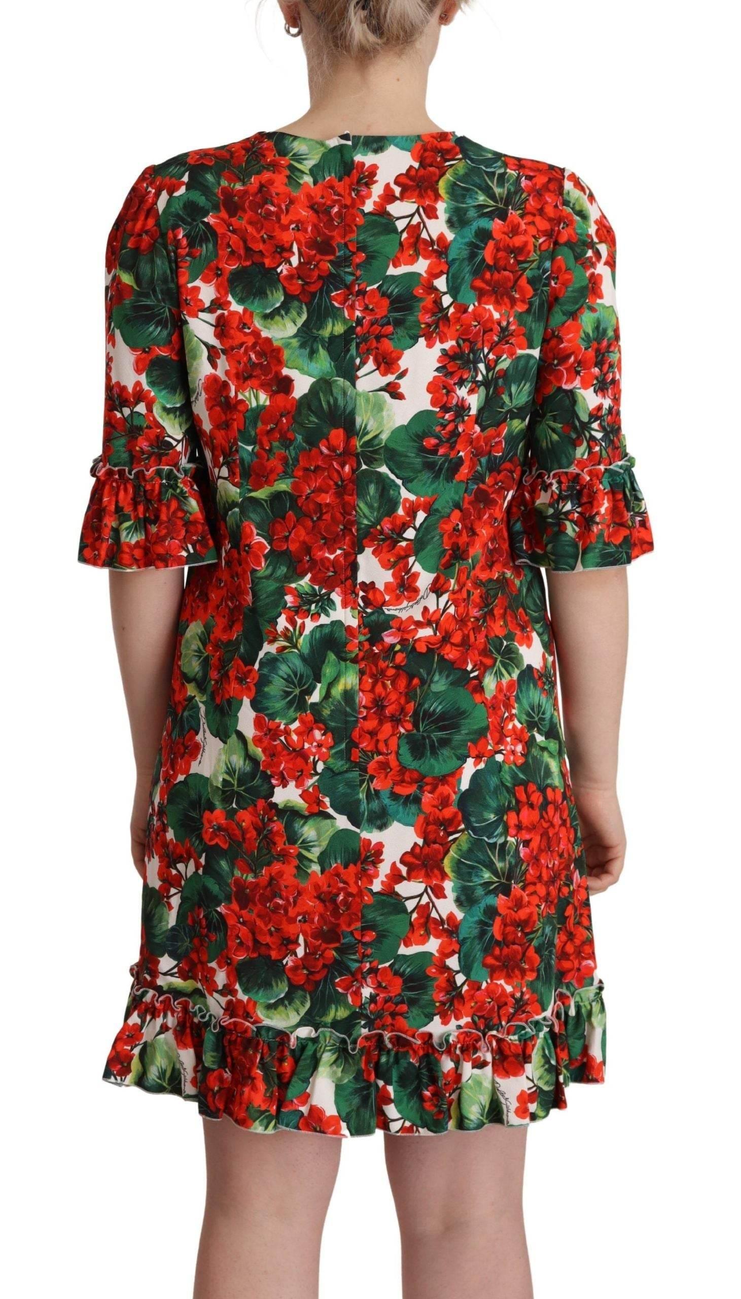 Dolce & Gabbana Floral Mini Enchantment Dress - Hilstor