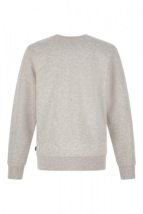 Hugo Boss Elegant Grey Round Neck Cotton Sweatshirt - Hilstor