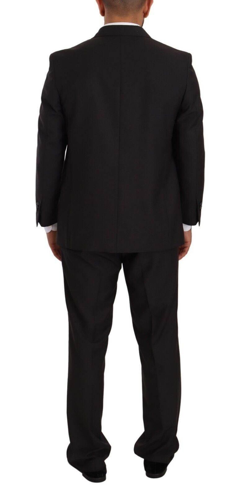 Domenico Tagliente Gray Polyester Single Breasted Formal Suit - Hilstor