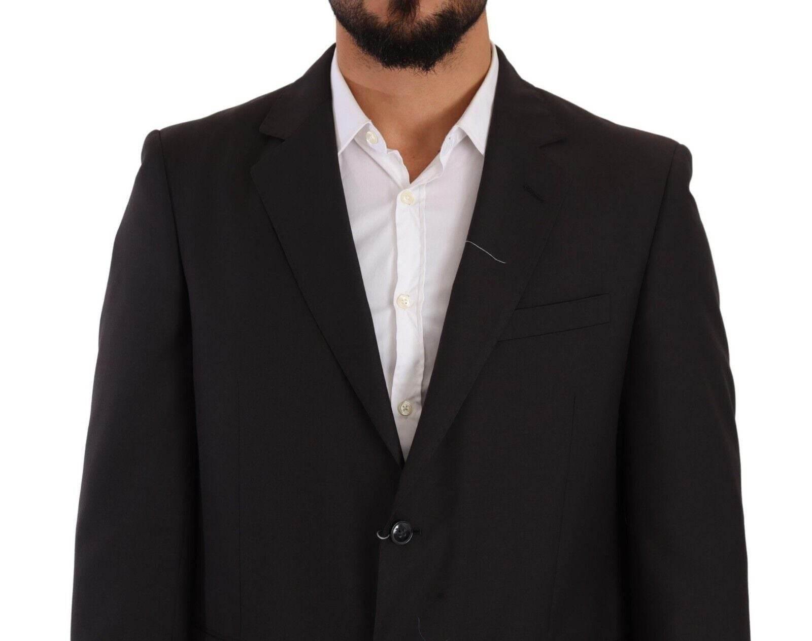 Domenico Tagliente Gray Polyester Single Breasted Formal Suit - Hilstor