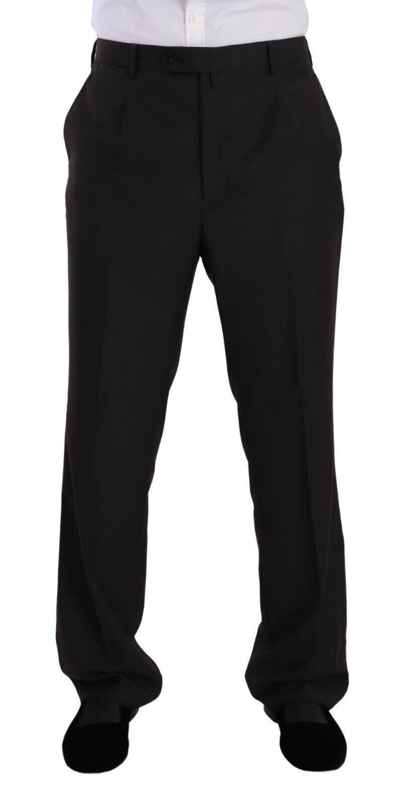 Domenico Tagliente Gray Polyester Single Breasted Formal Suit - Hilstor