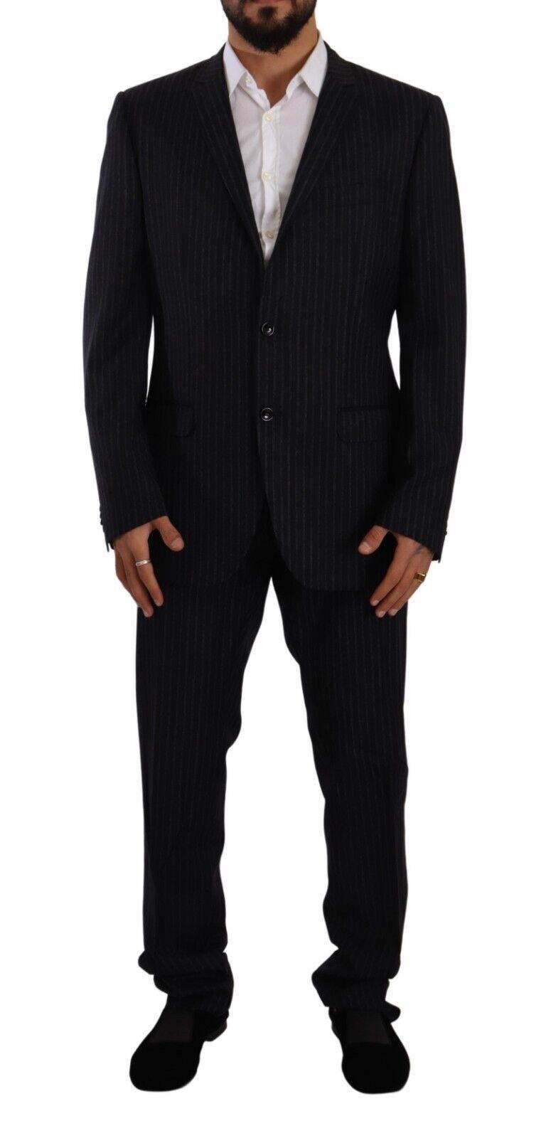 Domenico Tagliente Gray Polyester Single Breasted Formal Suit - Hilstor
