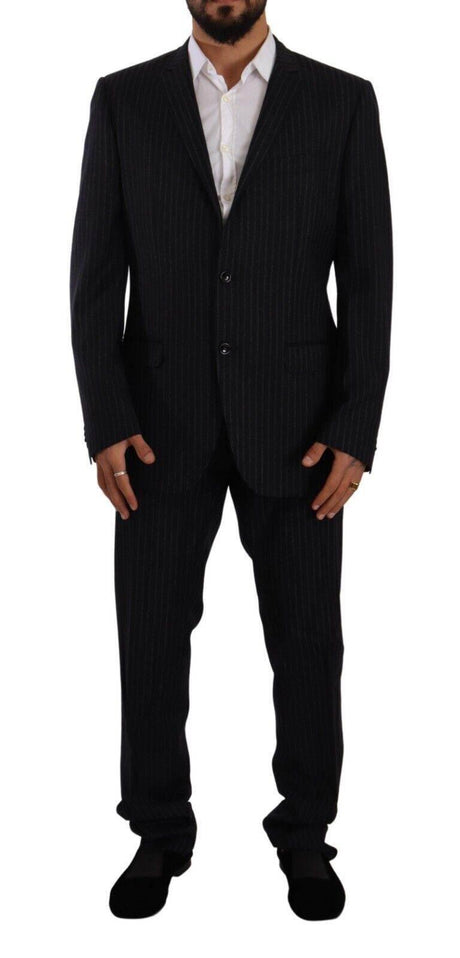 Domenico Tagliente Gray Polyester Single Breasted Formal Suit - Hilstor