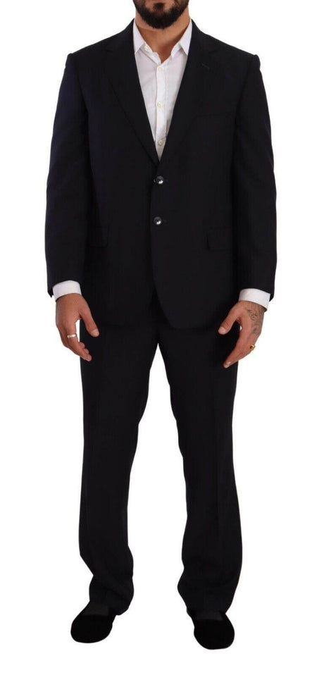 Domenico Tagliente Blue Polyester Single Breasted Formal Suit - Hilstor