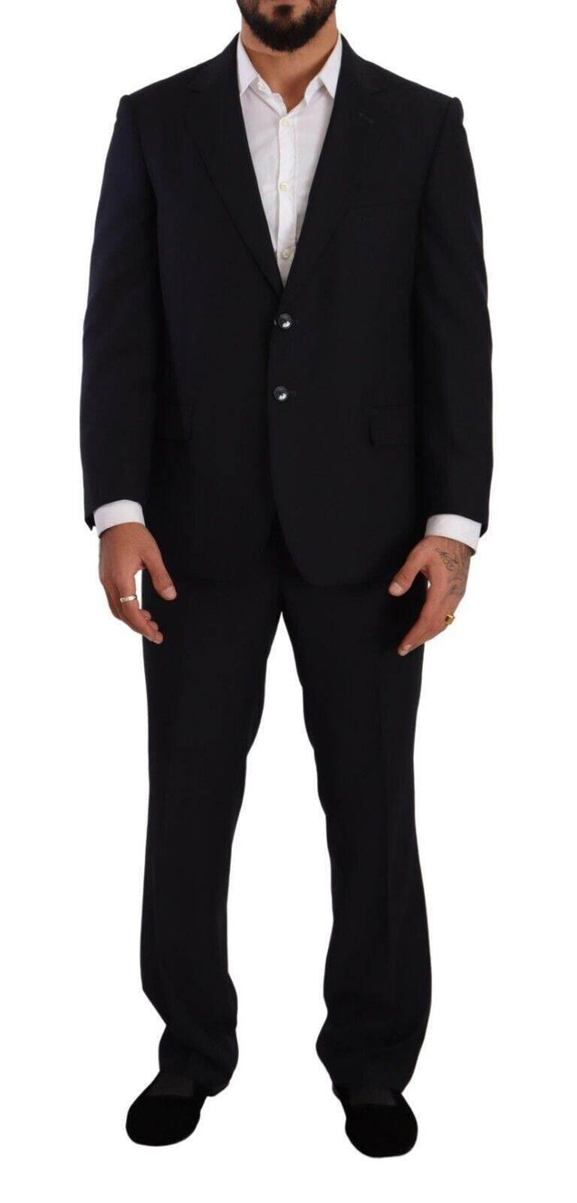 Domenico Tagliente Blue Polyester Single Breasted Formal Suit - Hilstor