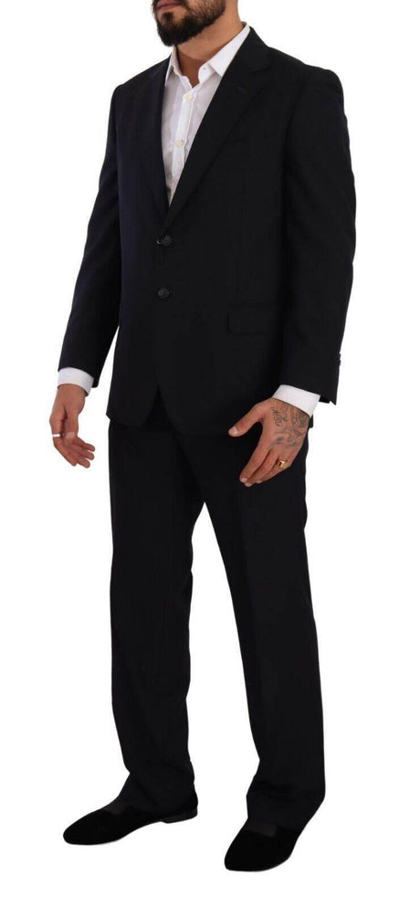 Domenico Tagliente Blue Polyester Single Breasted Formal Suit - Hilstor