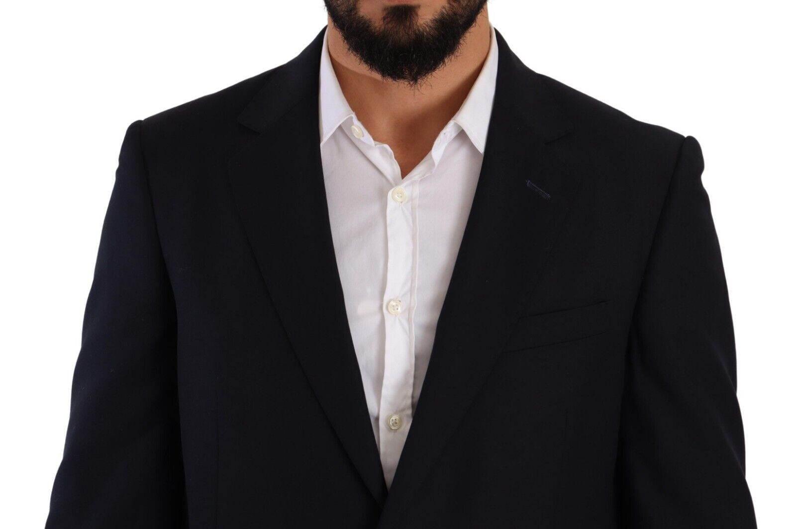 Domenico Tagliente Blue Polyester Single Breasted Formal Suit - Hilstor