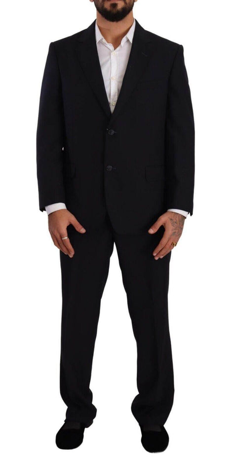 Domenico Tagliente Blue Polyester Single Breasted Formal Suit - Hilstor