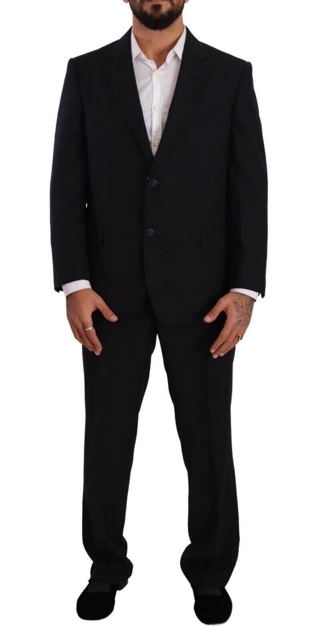 Domenico Tagliente Blue Polyester Single Breasted Formal Suit - Hilstor