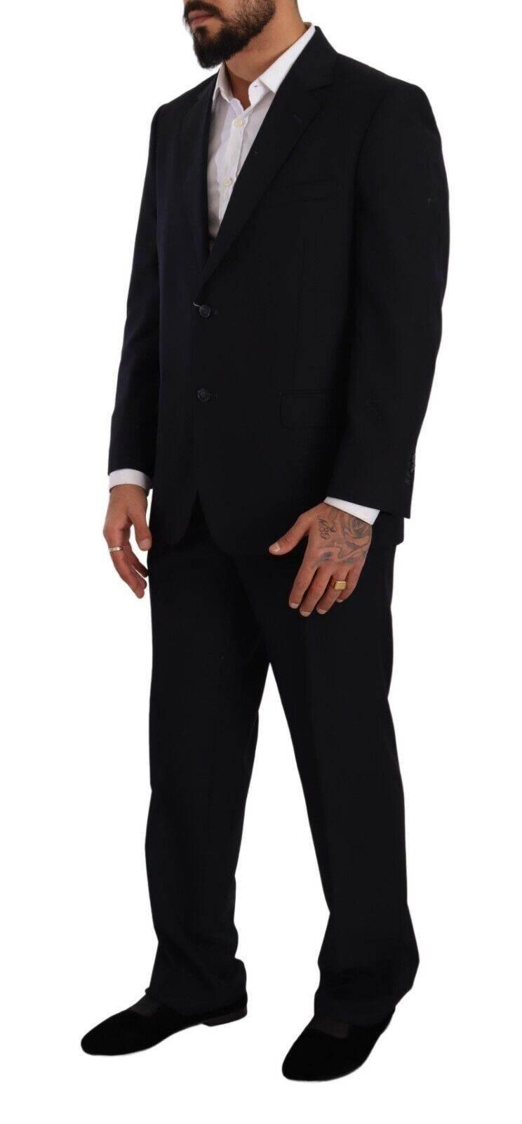 Domenico Tagliente Blue Polyester Single Breasted Formal Suit - Hilstor