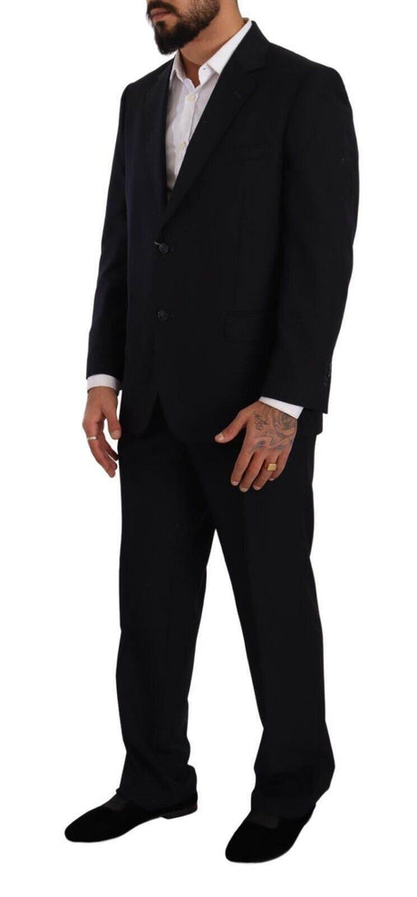 Domenico Tagliente Blue Polyester Single Breasted Formal Suit - Hilstor