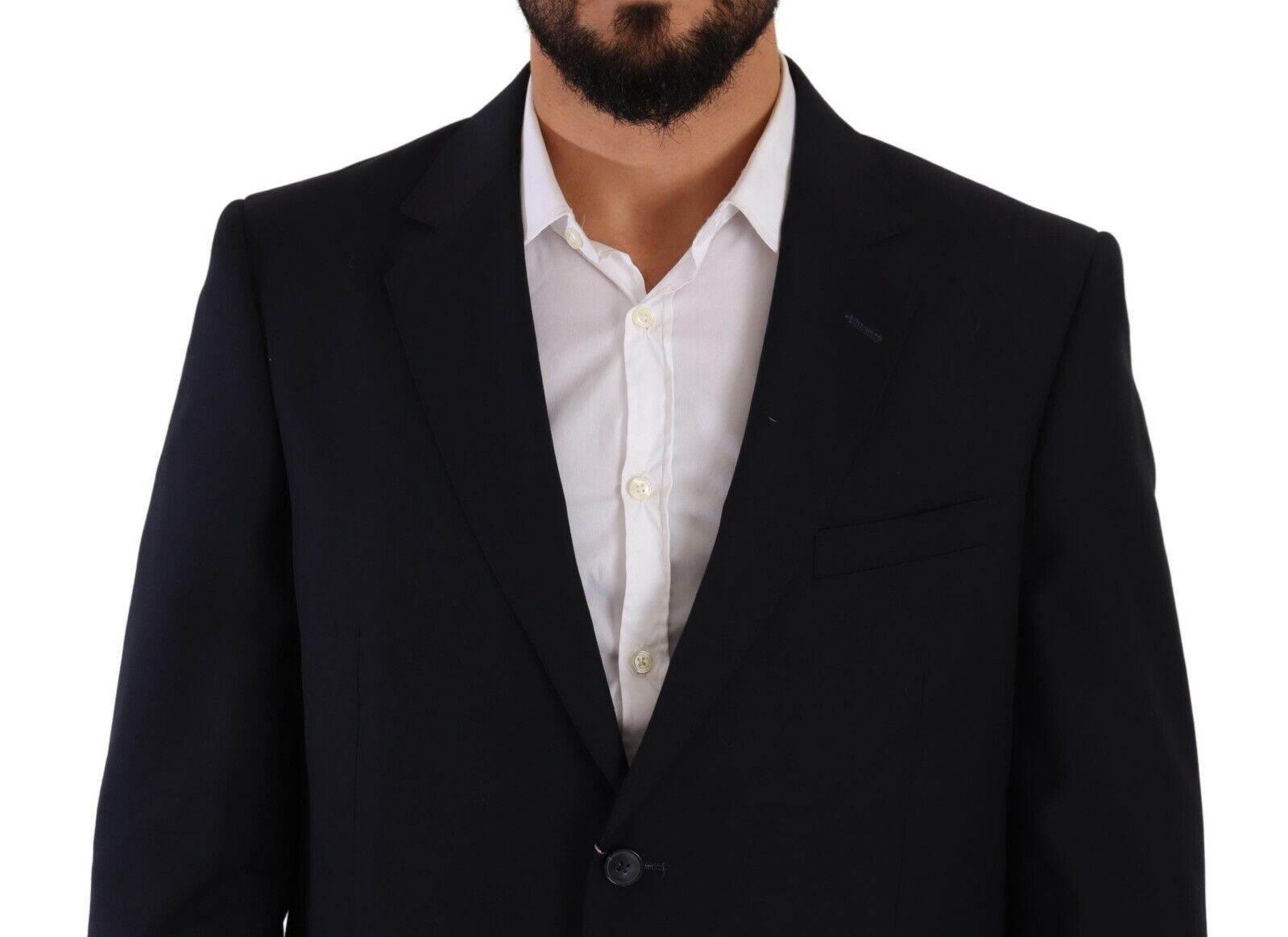 Domenico Tagliente Blue Polyester Single Breasted Formal Suit - Hilstor