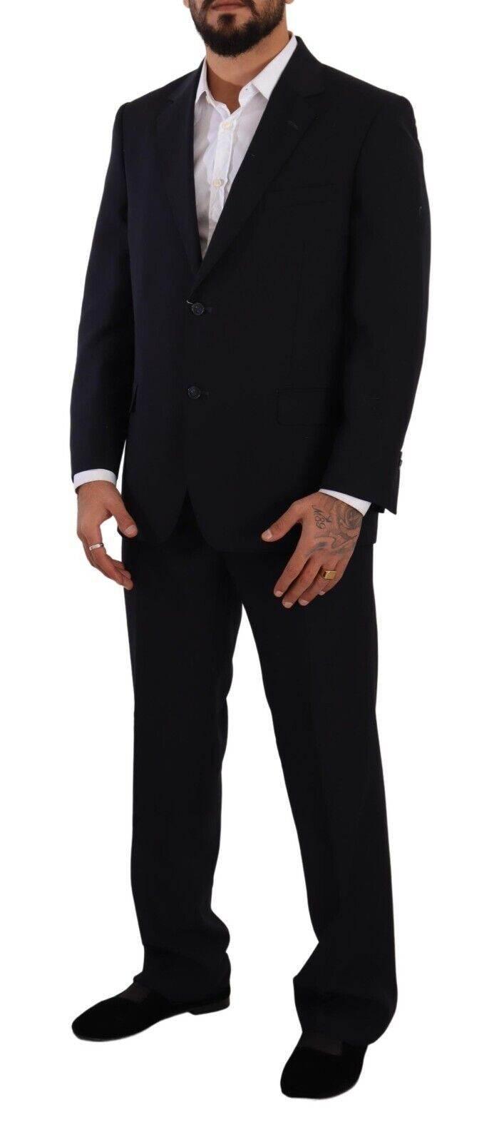 Domenico Tagliente Blue Polyester Single Breasted Formal Suit - Hilstor