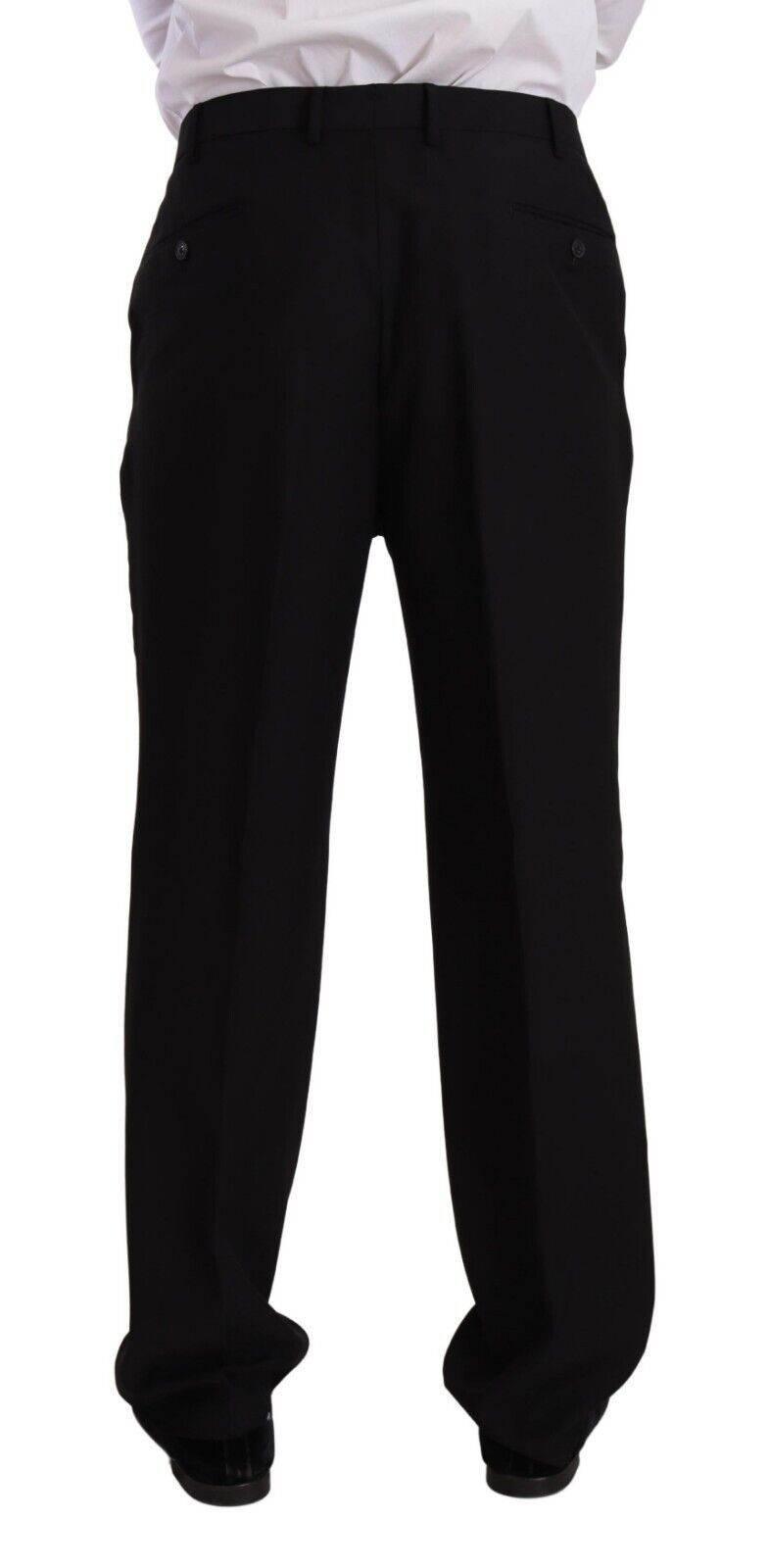 Domenico Tagliente Black Polyester Single Breasted Formal Suit - Hilstor