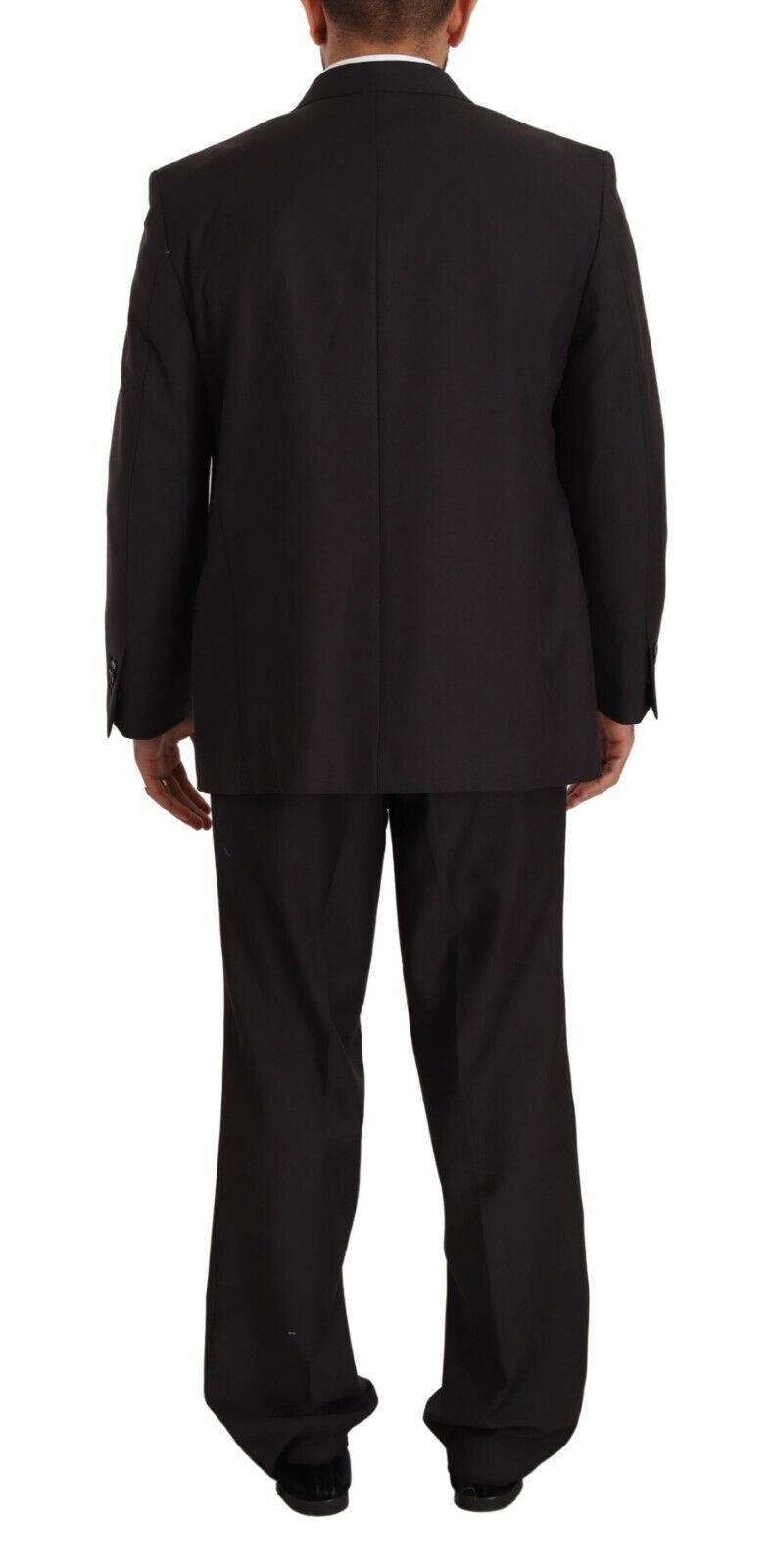 Domenico Tagliente Gray Polyester Single Breasted Formal Suit - Hilstor