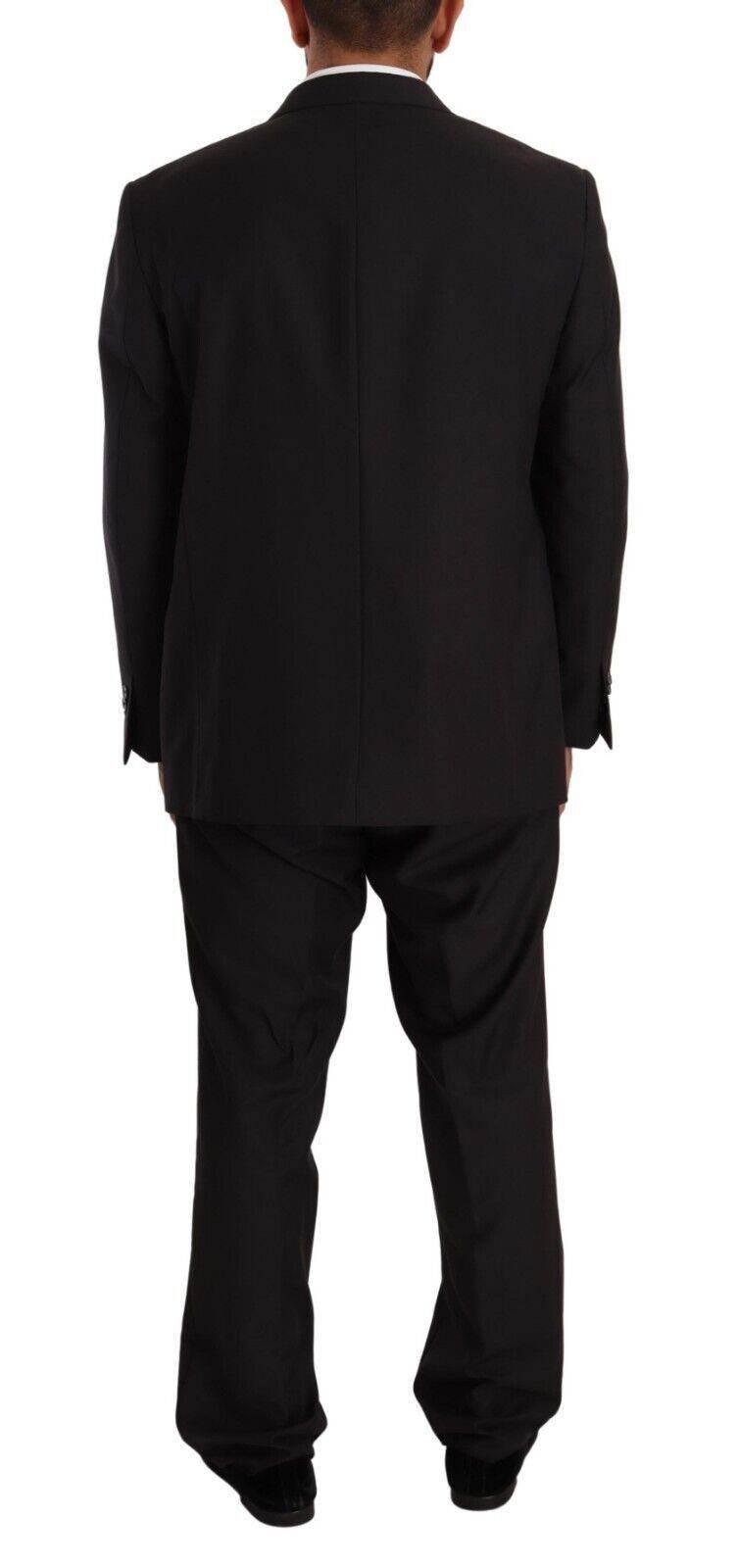 Domenico Tagliente Gray Polyester Single Breasted Formal Suit - Hilstor