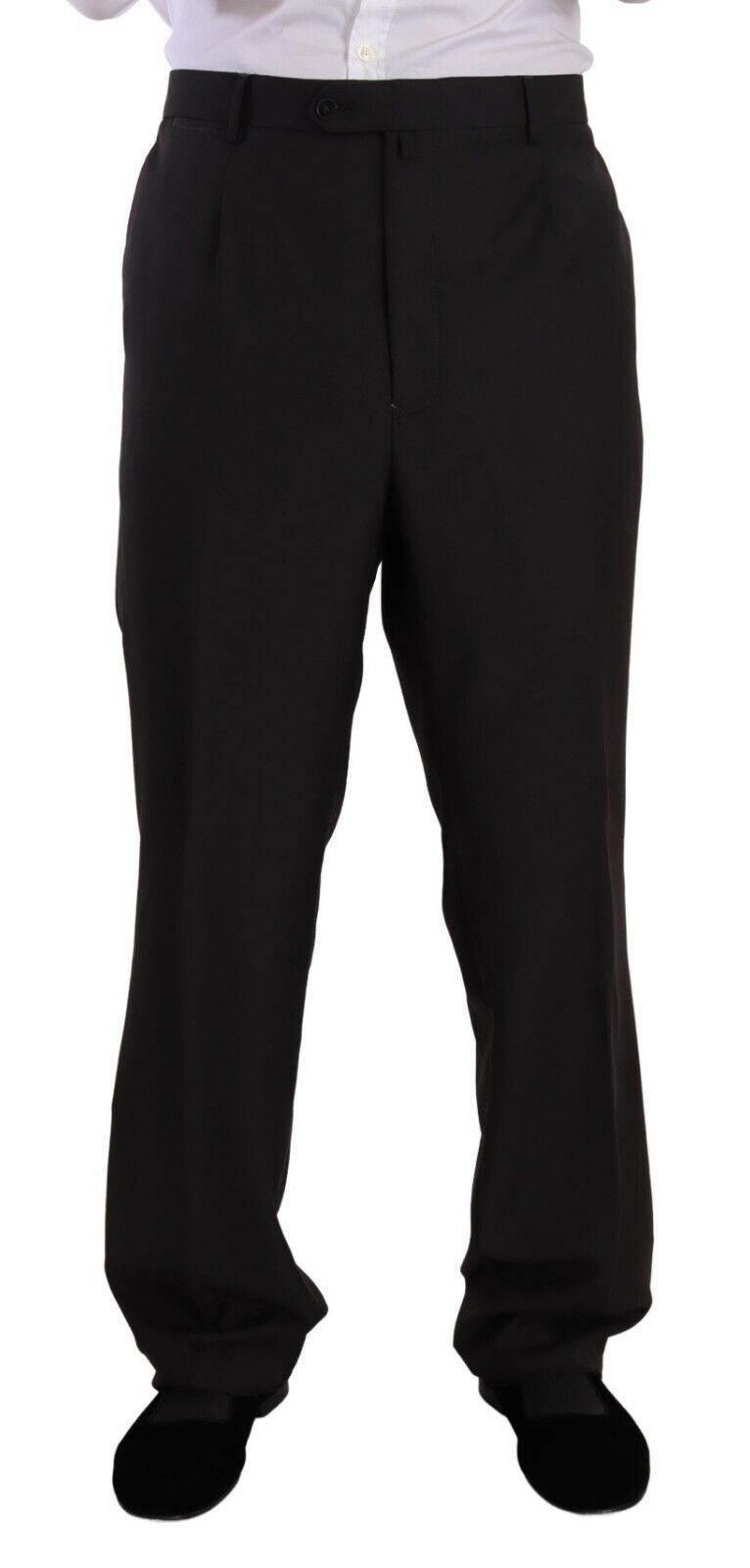 Domenico Tagliente Gray Polyester Single Breasted Formal Suit - Hilstor