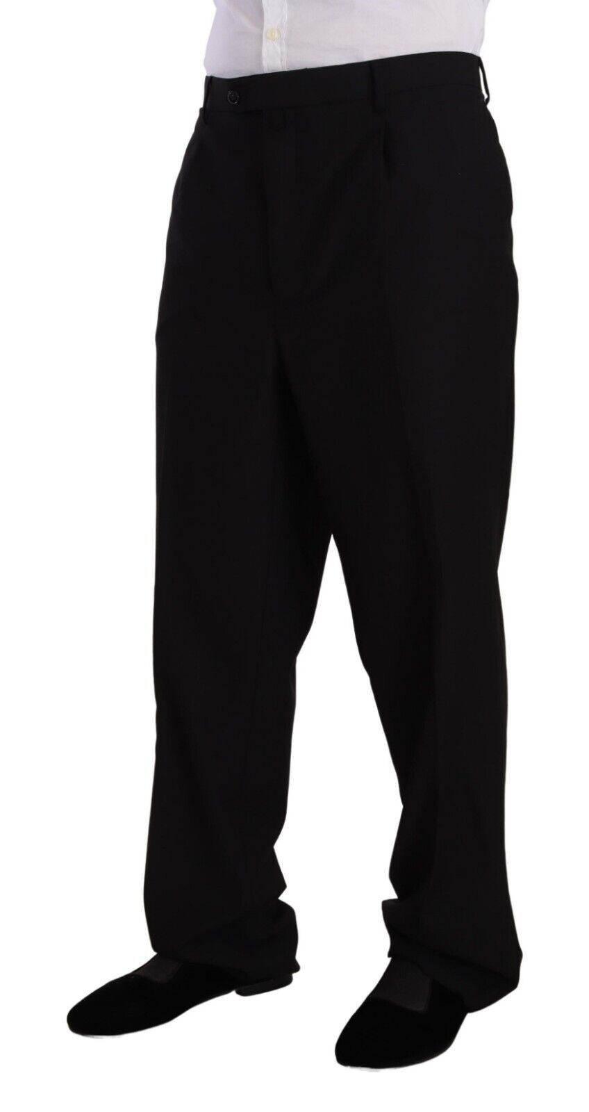 Domenico Tagliente Black Polyester Single Breasted Formal Suit - Hilstor