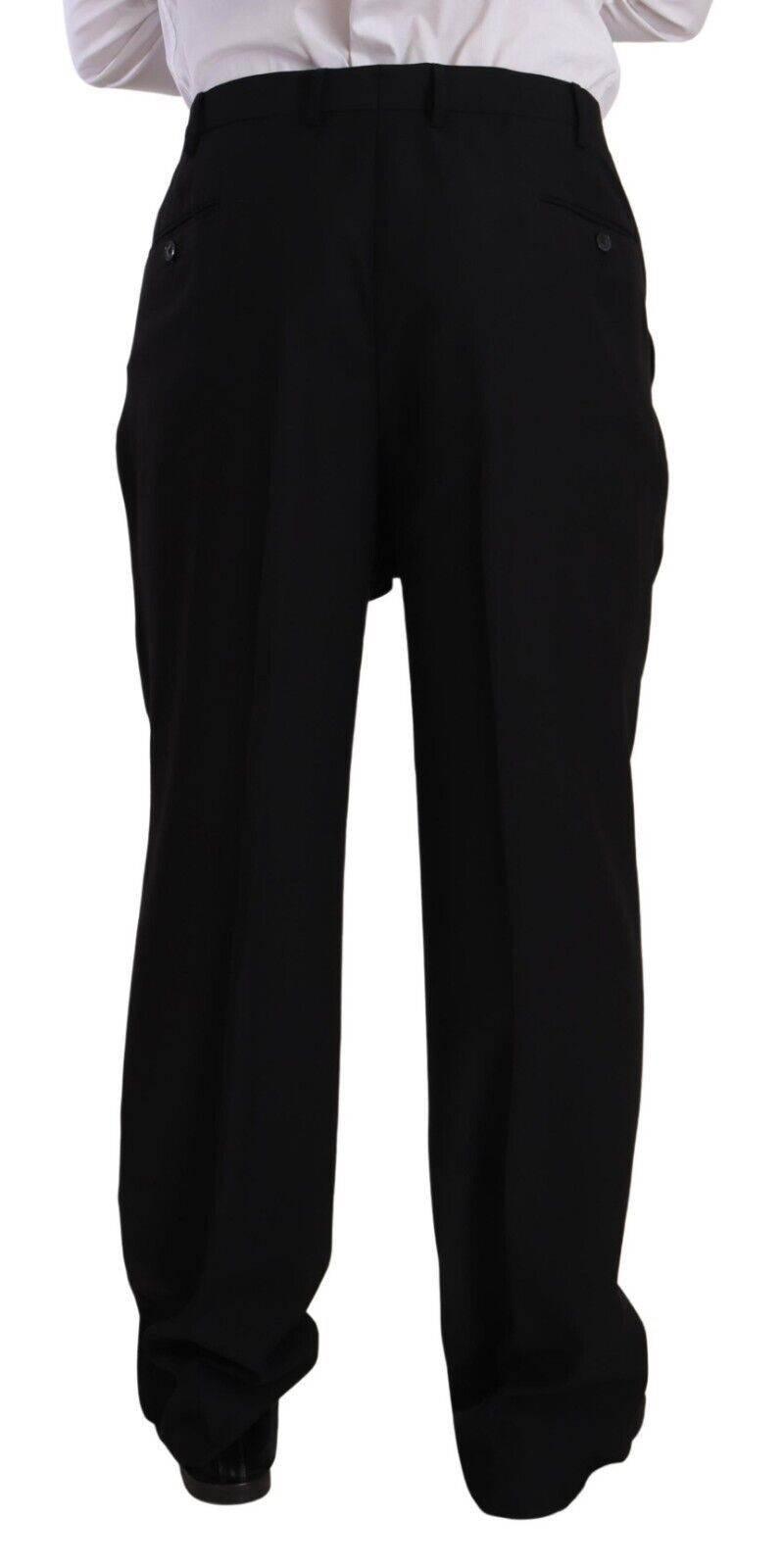 Domenico Tagliente Black Polyester Single Breasted Formal Suit - Hilstor