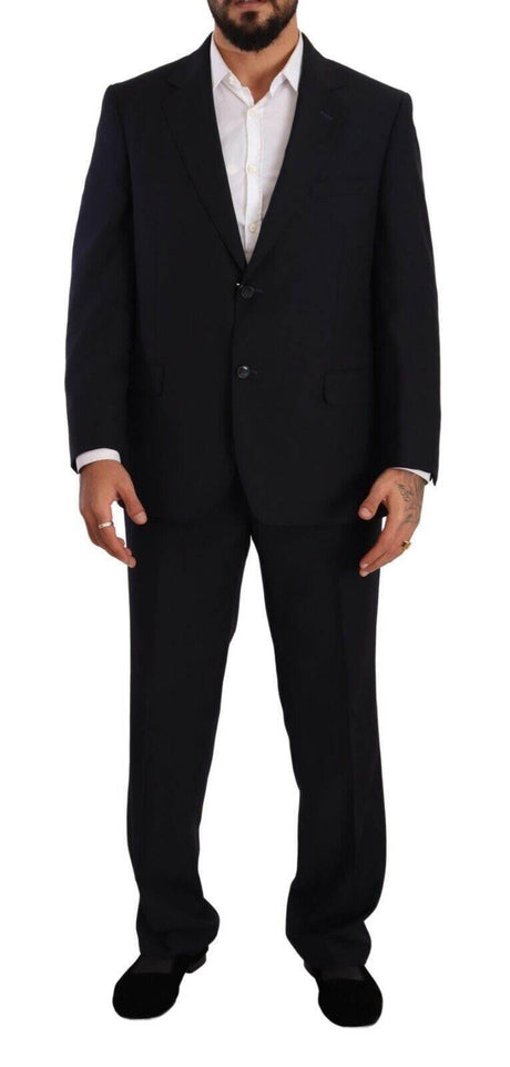 Domenico Tagliente Blue Polyester Single Breasted Formal Suit - Hilstor