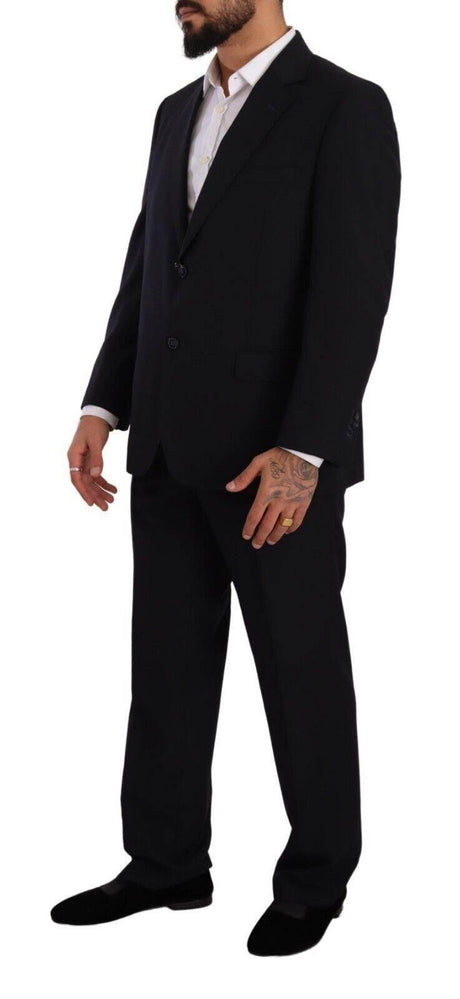 Domenico Tagliente Blue Polyester Single Breasted Formal Suit - Hilstor