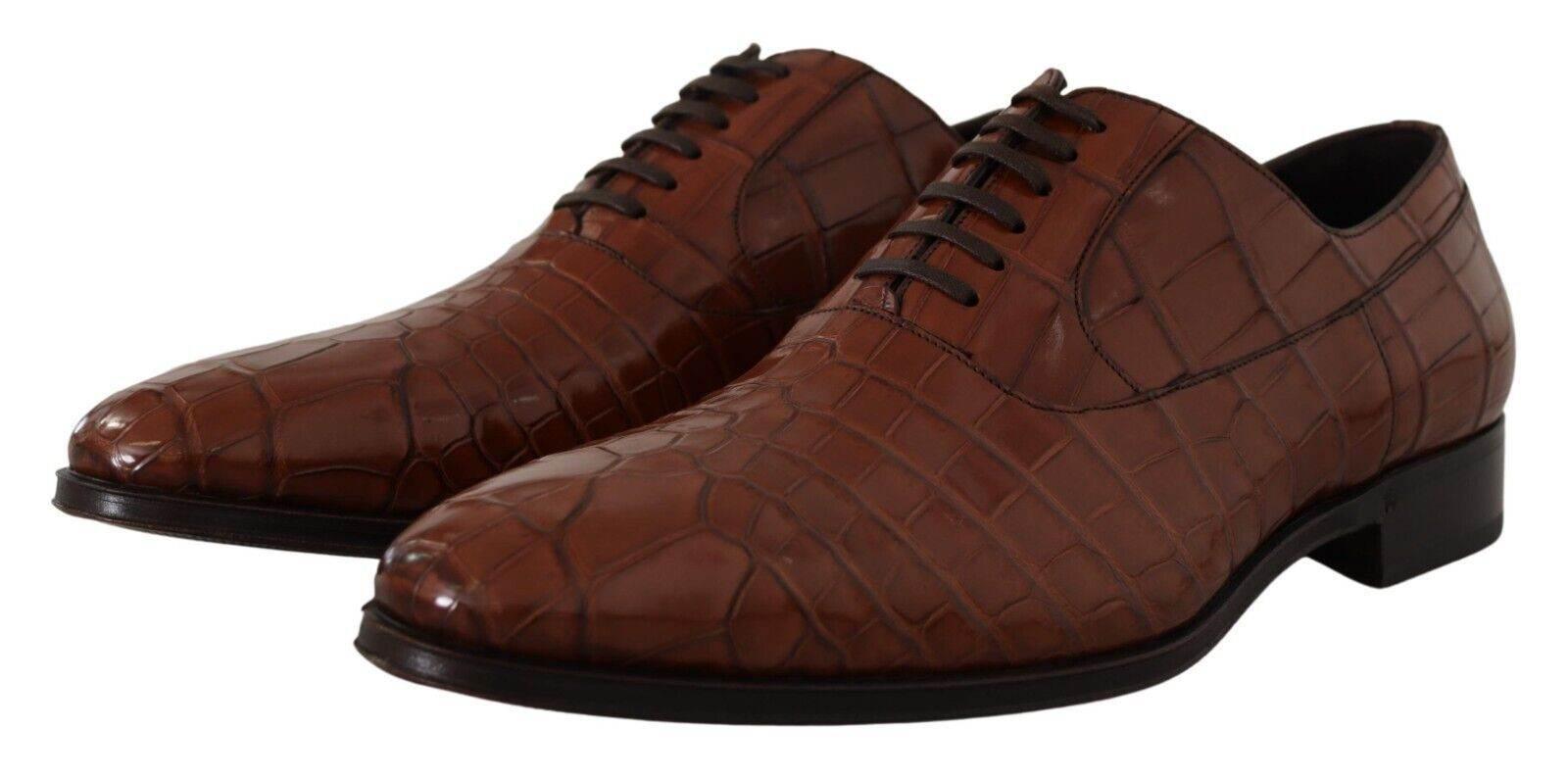 Dolce & Gabbana Elegant Exotic Crocodile Leather Formal Shoes - Hilstor