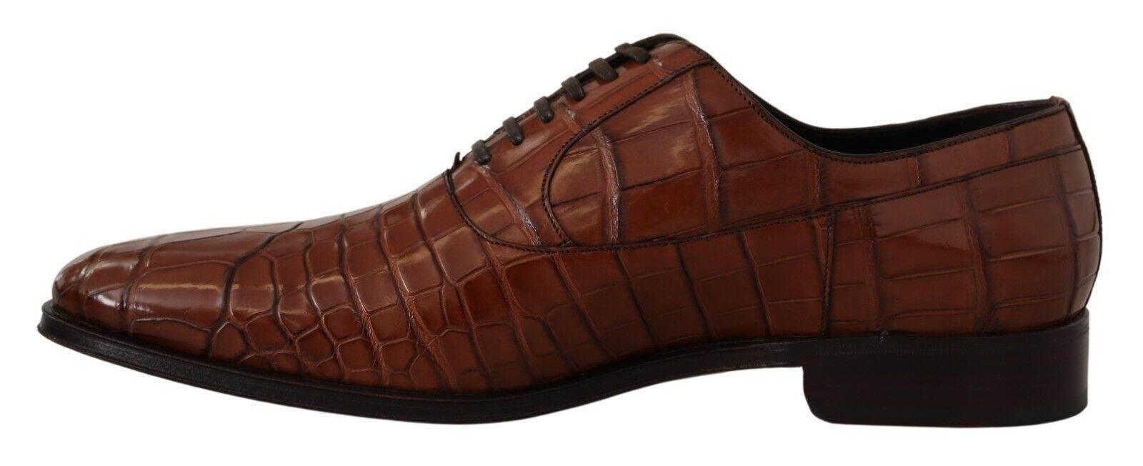 Dolce & Gabbana Elegant Exotic Crocodile Leather Formal Shoes - Hilstor