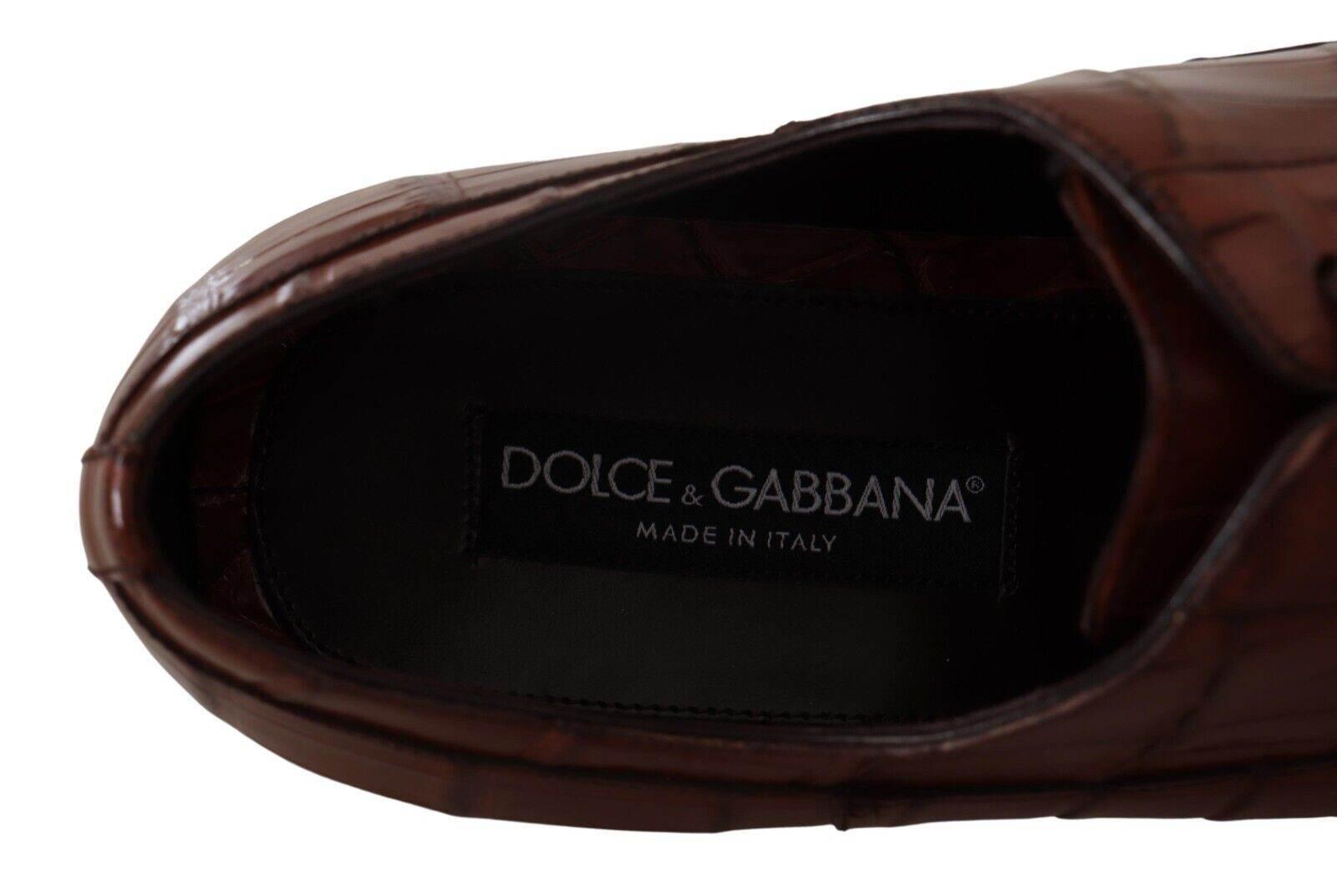 Dolce & Gabbana Elegant Exotic Crocodile Leather Formal Shoes - Hilstor