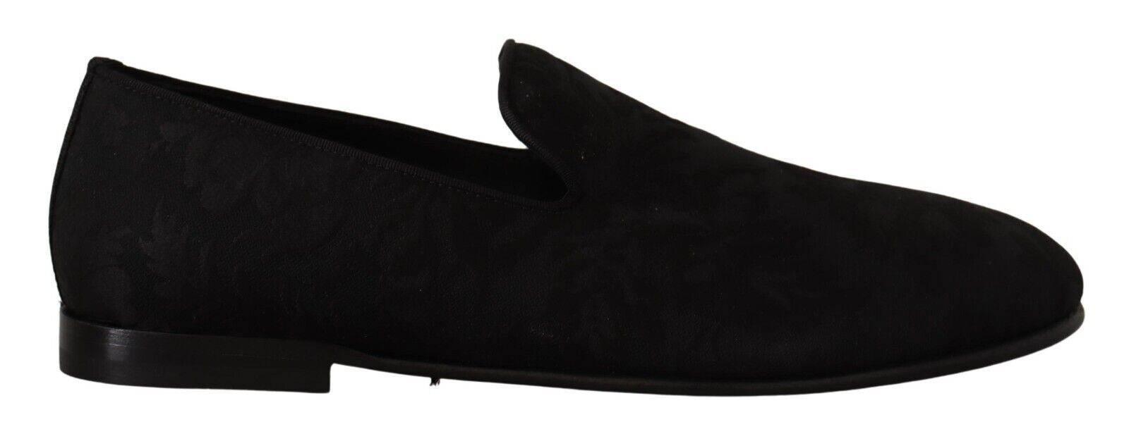 Dolce & Gabbana Elegant Jacquard Slide On Loafers Flats - Hilstor