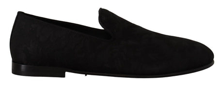 Dolce & Gabbana Elegant Jacquard Slide On Loafers Flats - Hilstor