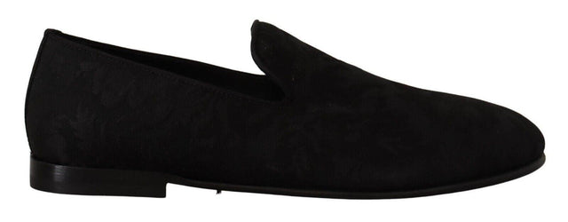 Dolce & Gabbana Elegant Jacquard Slide On Loafers Flats - Hilstor